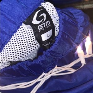 polyester silk gym pants with lining